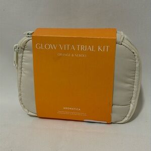 Aromatica Glow Vita Trial Kit Travel Size Skin Care Set Vitamin C, Scrub & Cream